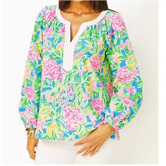 NWT Lilly Pulitzer Size XL Camryn Tunic in Multi Grove Garden - Picture 1 of 7